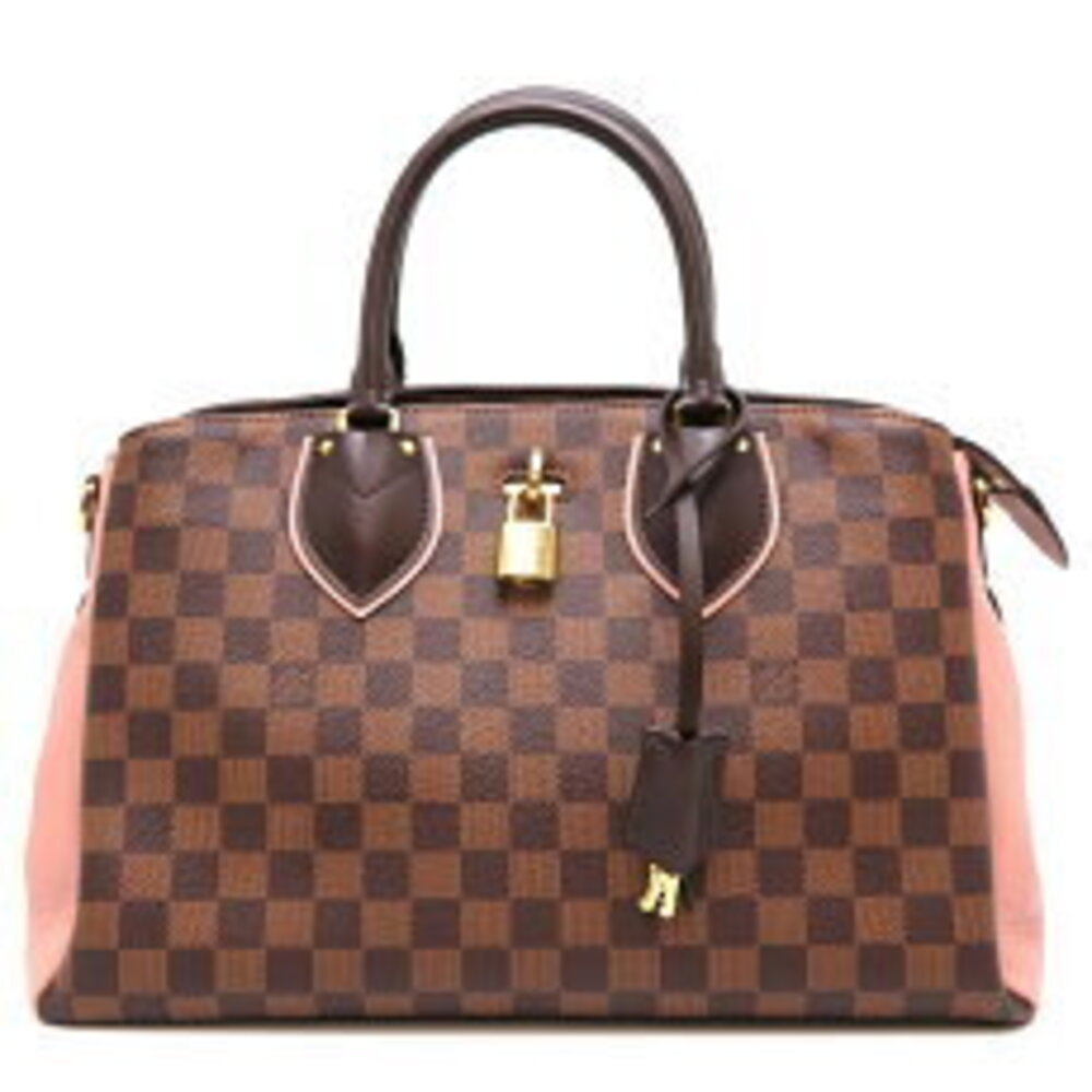 Louis Vuitton Normandie Strap Handbag Damier Ebene Brown Magnolia